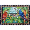 Mexican Talavera Mural Parrots 2